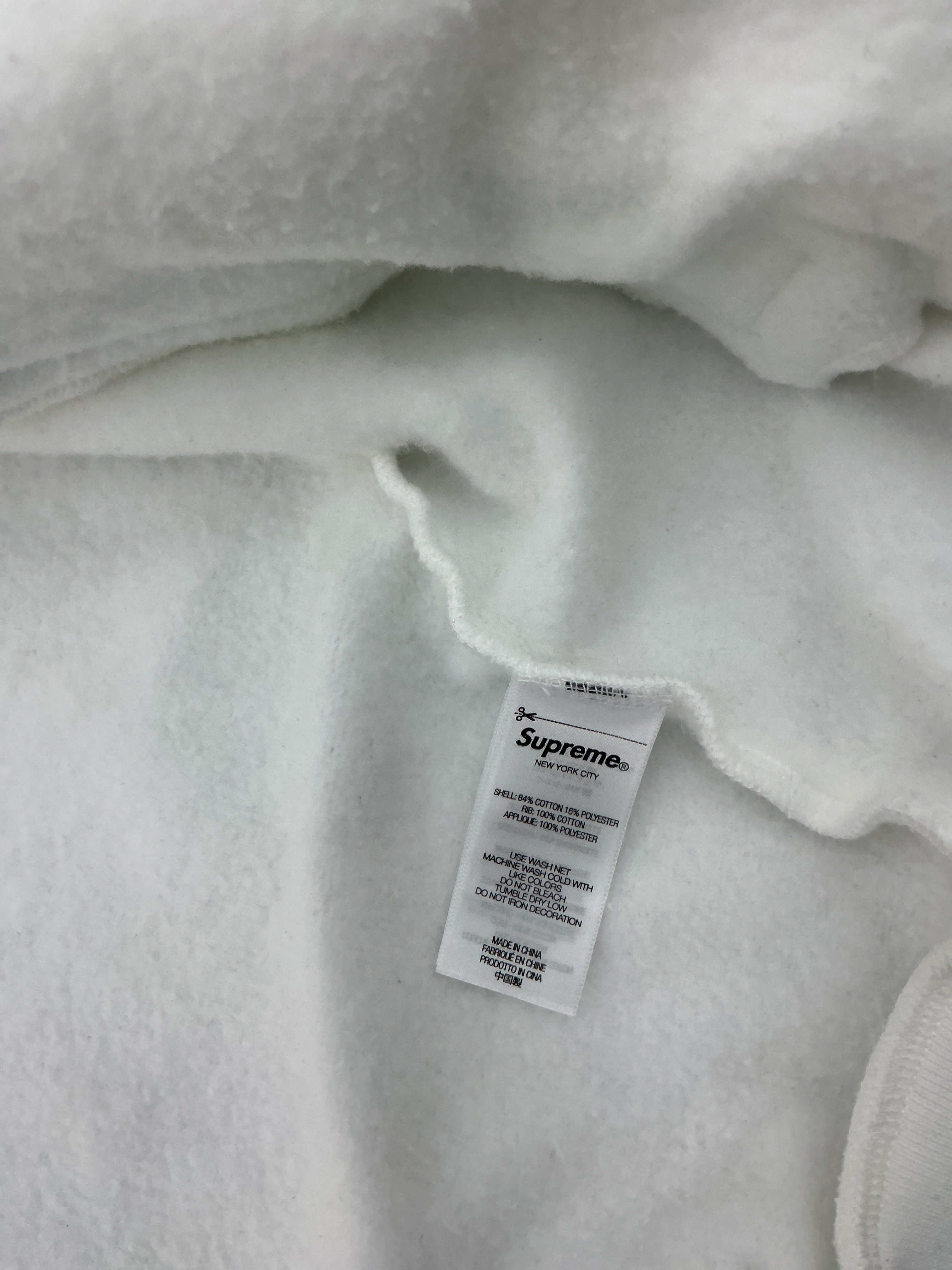 Supreme Playoffs Zip Up Hooded Sweatshirt White