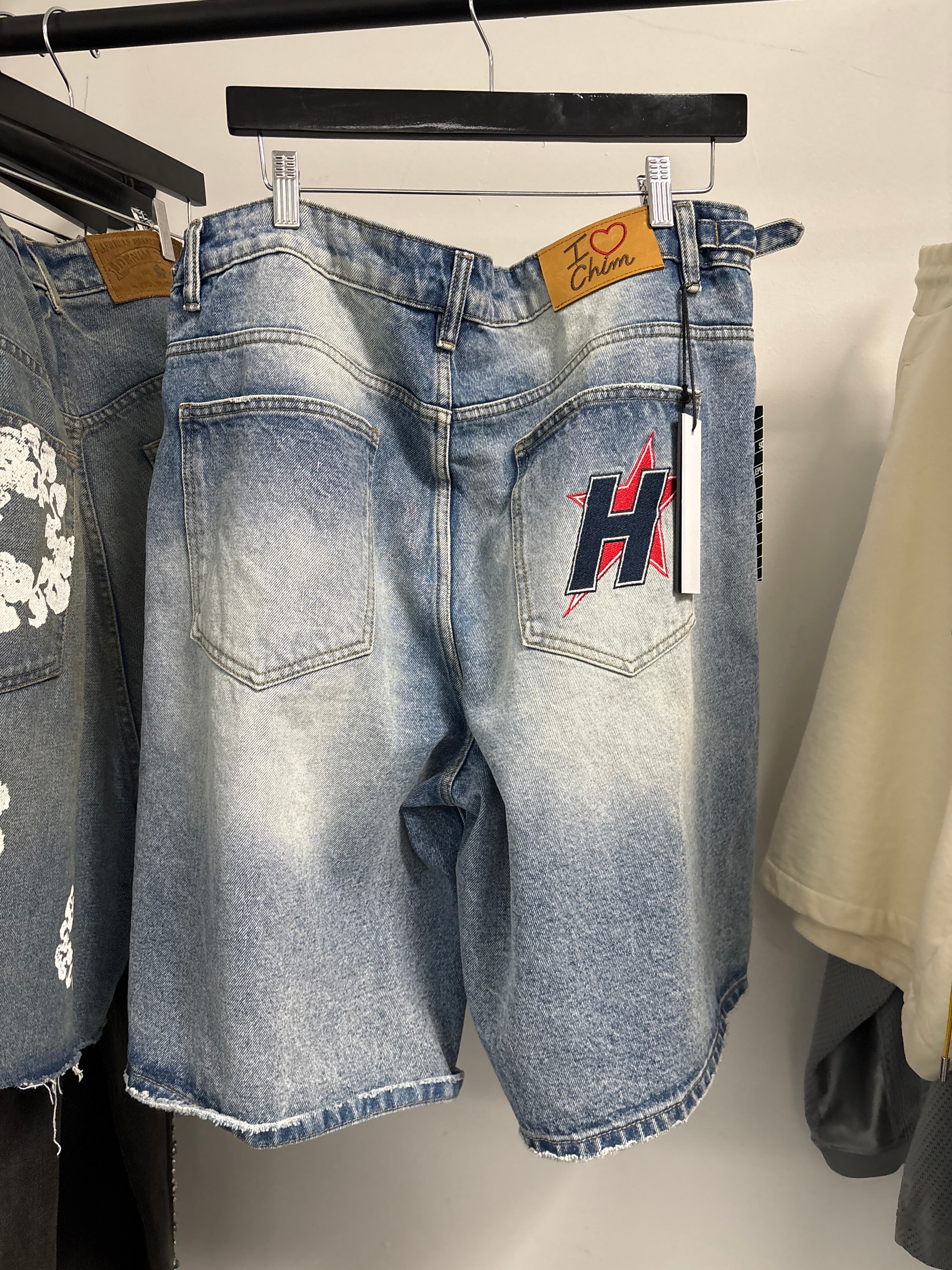 HAPPY MEMORIES DON'T DIE HMDD 'H-STAR CRYSTAL' JORT SHORTS