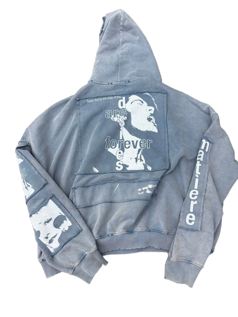 Matiere De Desirs ENCORE HOODIE ‘WASHED BLUE’