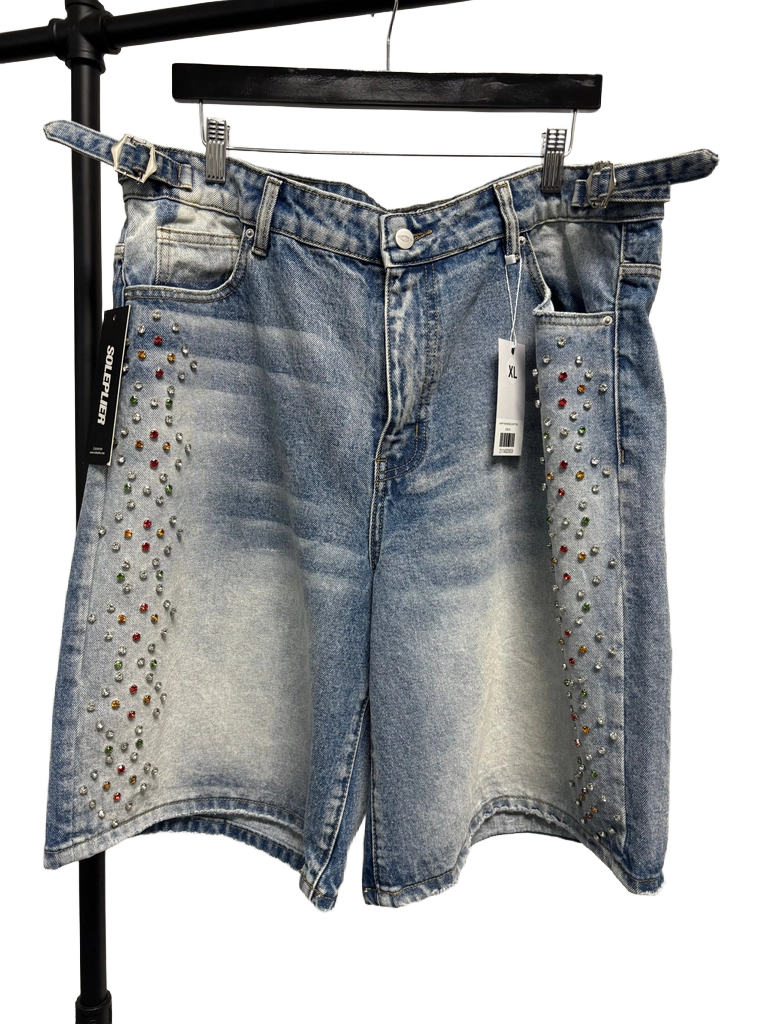 HAPPY MEMORIES DON'T DIE HMDD 'H-STAR CRYSTAL' JORT SHORTS