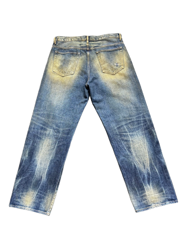Supreme Distressed Loose Fit Selvedge Jean (SS25) Washed Indigo