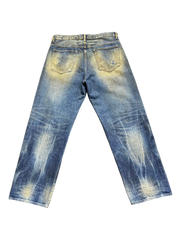 Supreme Distressed Loose Fit Selvedge Jean (SS25) Washed Indigo