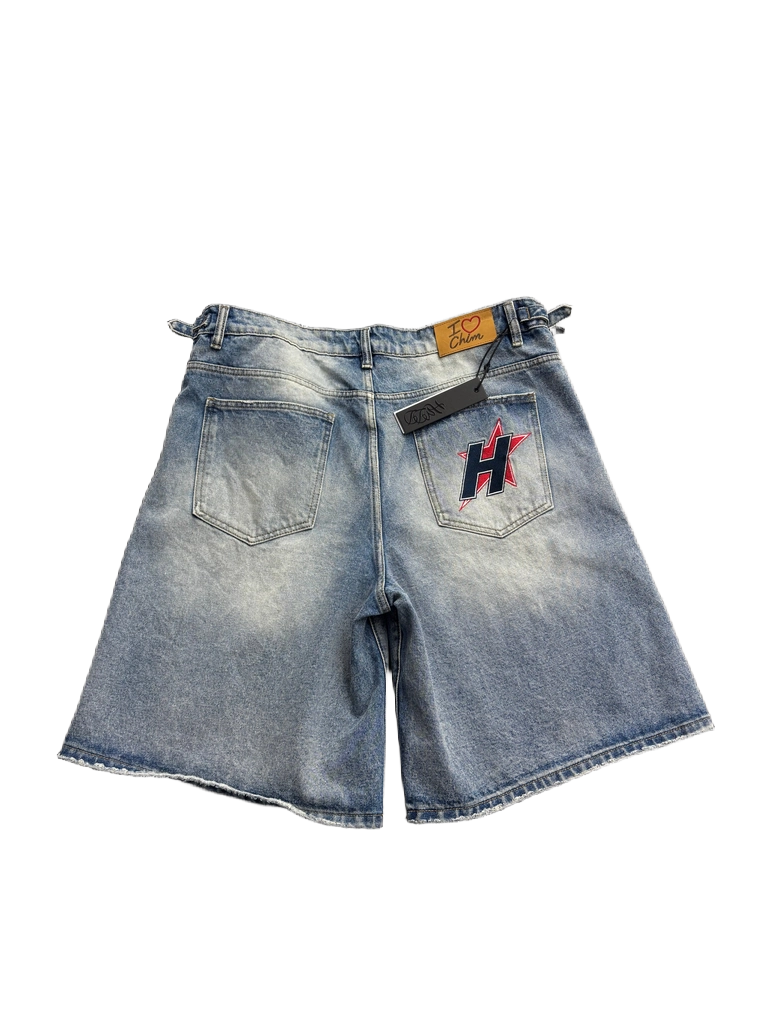 HAPPY MEMORIES DON'T DIE HMDD 'H-STAR CRYSTAL' JORT SHORTS