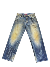 Supreme Distressed Loose Fit Selvedge Jean (SS25) Washed Indigo