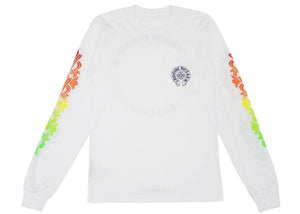 Chrome Hearts Floral Sleeve Gradient L/S T-Shirt White