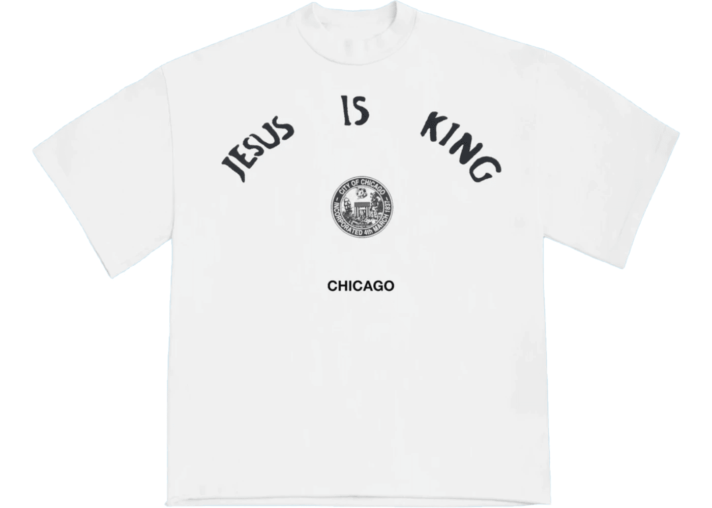 Kanye West Jesus Is King Chicago Seal T Shirt White