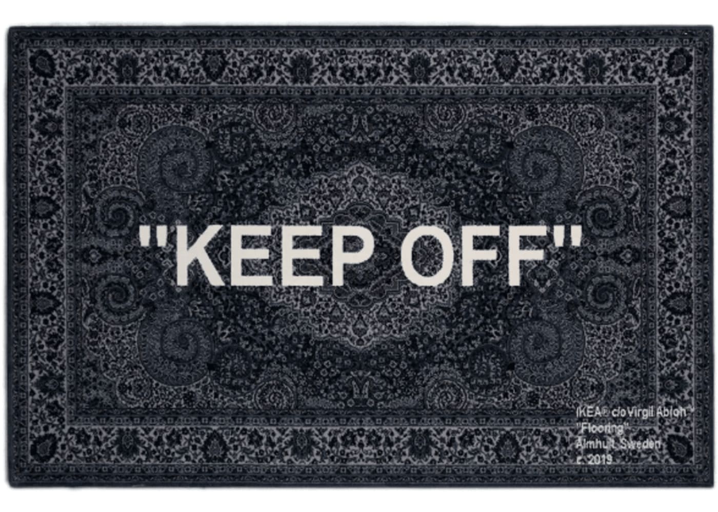 Virgil Abloh x IKEA "KEEP OFF" Rug 200x300 CM Grey/White