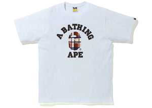 BAPE Check College Tee Black/Red