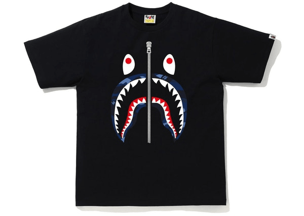 BAPE Color Camo Shark T-Shirt (SS20) Black/Navy