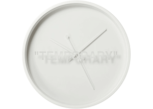 Virgil Abloh X IKEA MARKERAD "TEMPORARY" Wall Clock White