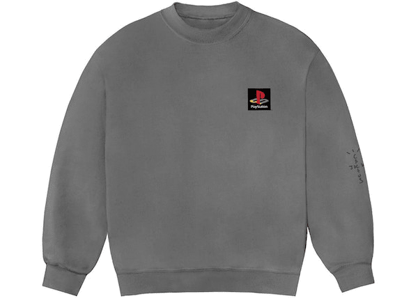 Travis Scott Ps Classic Youth Crewneck Washed Grey