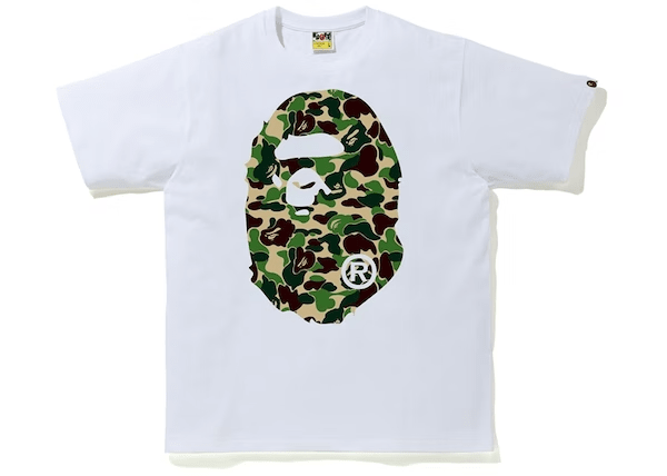 BAPE ABC Camo Big Ape Head Tee White/Green