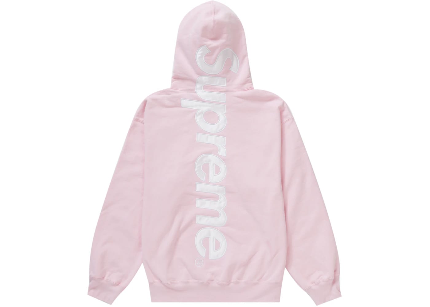 Supreme Satin Appliqué Hooded Sweatshirt (FW23) Light Pink