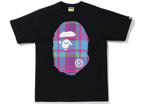 BAPE Check Big Ape Head Tee Black/Purple