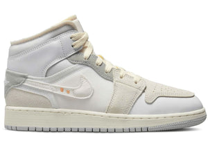 Jordan 1 Mid SE Craft Inside Out White Grey (GS)