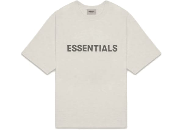 Fear Of God Essentials Boxy T-Shirt Applique Logo Oatmeal/Oatmeal Heather/Light Heather Oatmeal