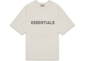 Fear Of God Essentials Boxy T-Shirt Applique Logo Oatmeal/Oatmeal Heather/Light Heather Oatmeal