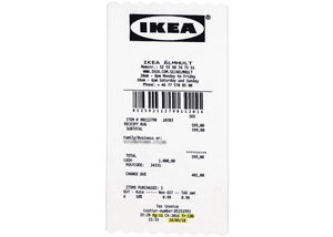 Virgil Abloh X IKEA MARKERAD "RECEIPT" Rug 201x89 CM White/Black