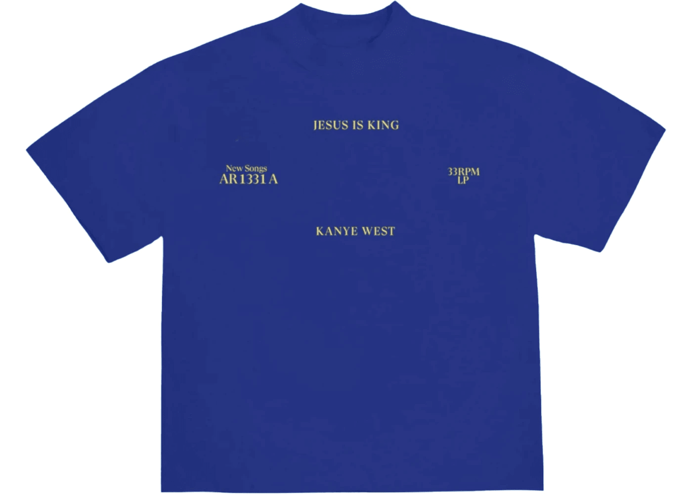 Kanye West Jesus Is King Vinyl I T-shirt Blue
