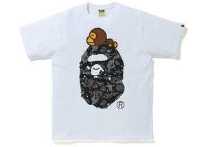 BAPE Space Camo Milo On Big Ape Tee (FW21) White
