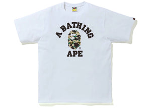 BAPE Sta Camo College Tee White/Yellow