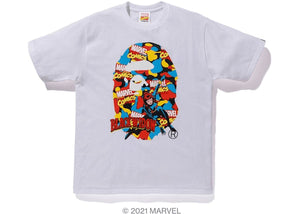 BAPE X Marvel Comics Camo Back Widow Tee White
