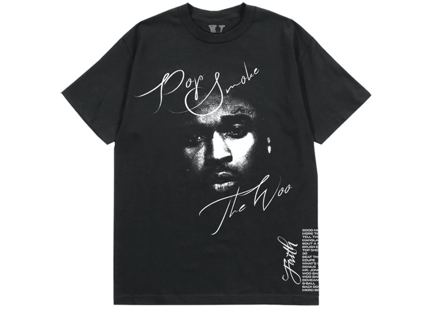 Pop Smoke X Vlone Faith T-Shirt Black