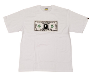 Bape Dollar Bill Tee White