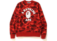 BAPE Color Camo College Crewneck Red