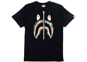 BAPE A Bathing Ape 1st Camo Shark Tee Black/Green
