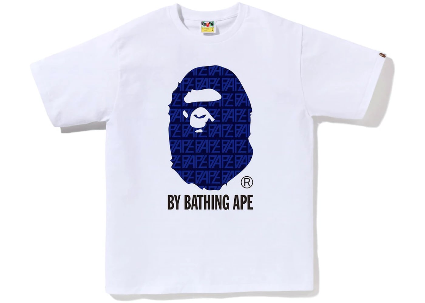 BAPE Logo Monogram By Bathing Ape Tee White Navy