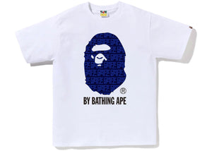 BAPE Logo Monogram By Bathing Ape Tee White Navy