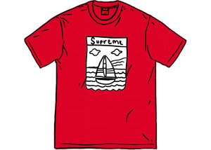 Supreme Sailboat Tee Red