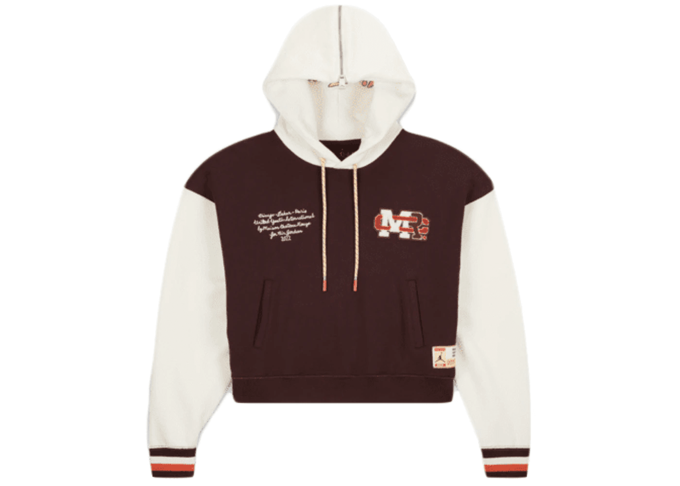 Jordan x Maison Chateau Rouge Women s Fleece Top Hoodie Brown
