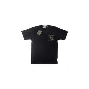A Bathing Ape Mens 1st Camo Pocket Tee Black