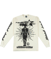 Hellstar Thermal Print Long Sleeve Cream