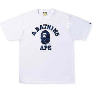 BAPE Color Camo College Tee White Navy