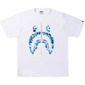 BAPE ABC Camo Shark Tee White/Blue