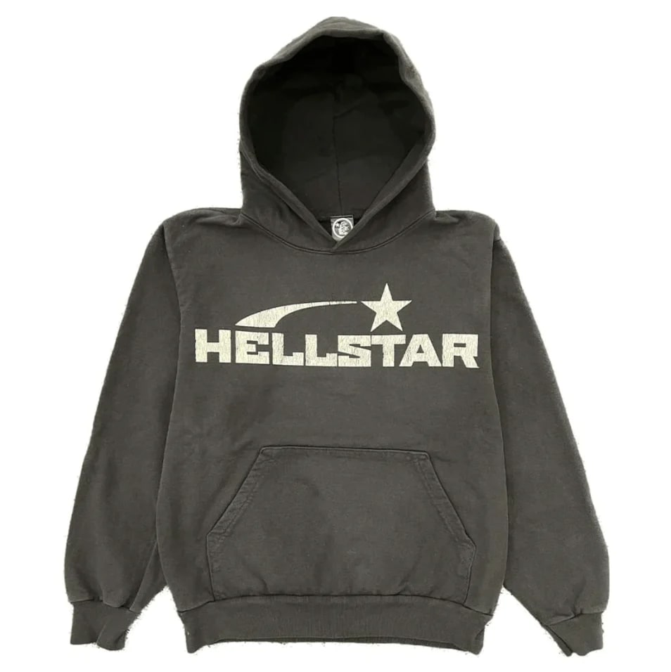 Hellstar Basic Logo Hoodie Vintage Grey