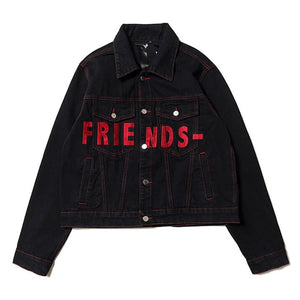 VLONE Friends Denim Jacket Black/Red