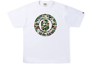 BAPE ABC Camo Single Color Busy Works Tee (SS22) White Green